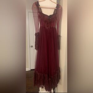 Wine Dance with Death Maxi Dress